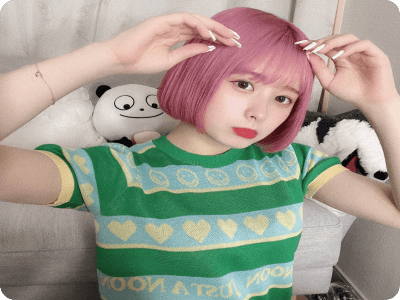 加藤乃愛,ピンクの髪,画像